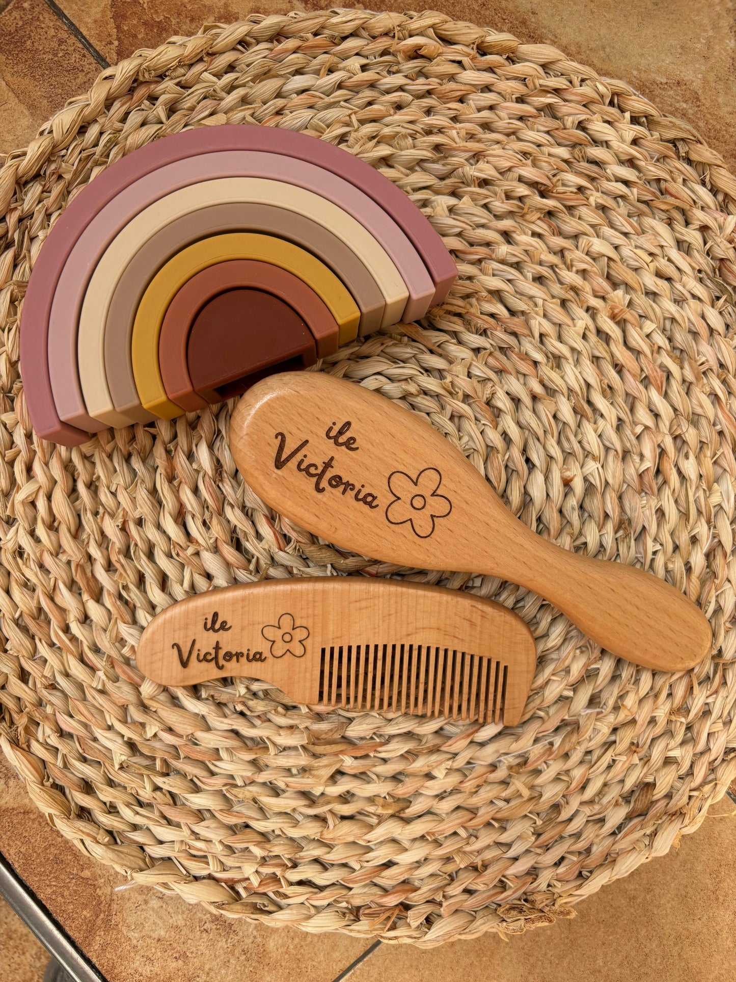 Set Cepillo y Peine Bambú PERSONALIZABLE