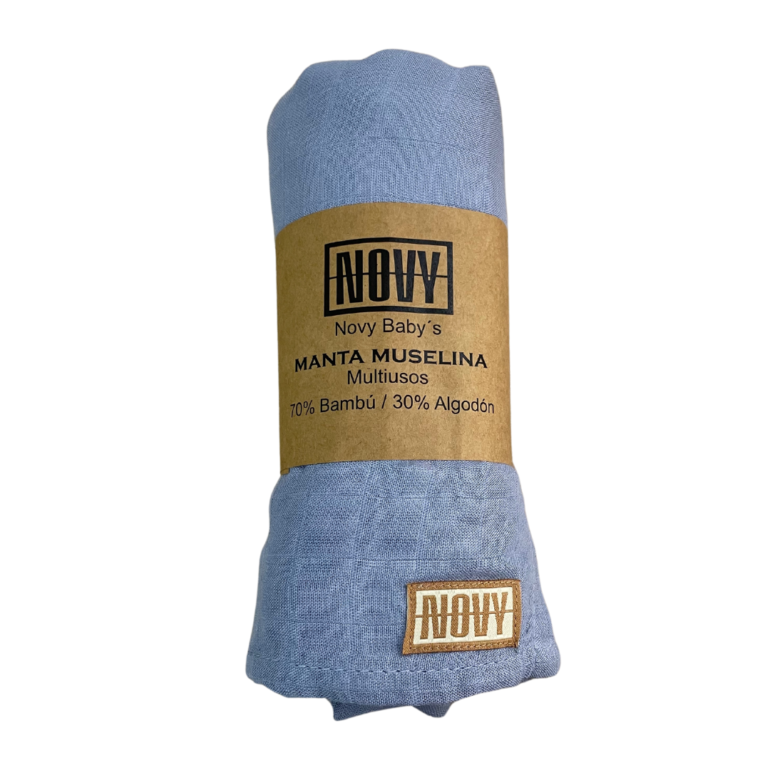 Muselina Azul Claro Pequeña 58x58 cm