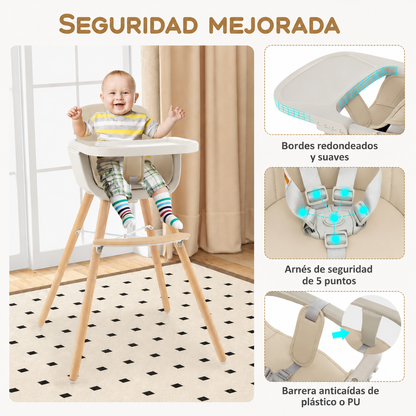 Silla Comedor Trona Gris