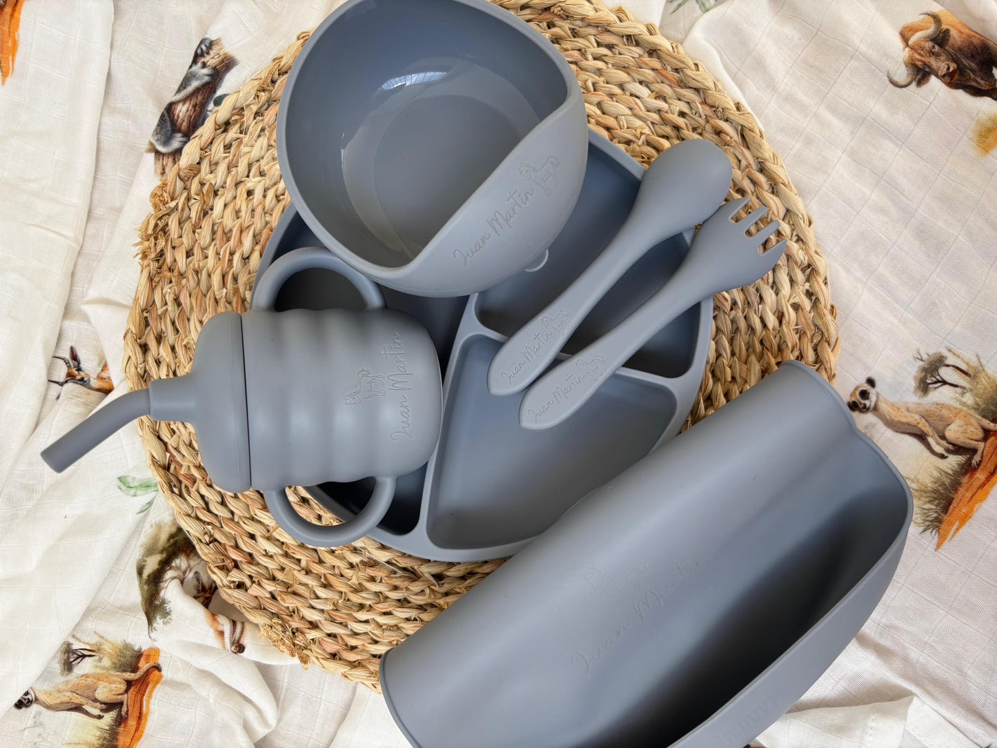 Kit Alimentación Silicona Azul Claro PERSONALIZADO