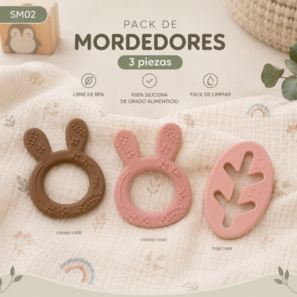 Pack 3 Mordedores Silicona SM02