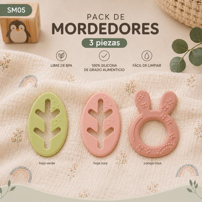 Pack 3 Mordedores Silicona SM05