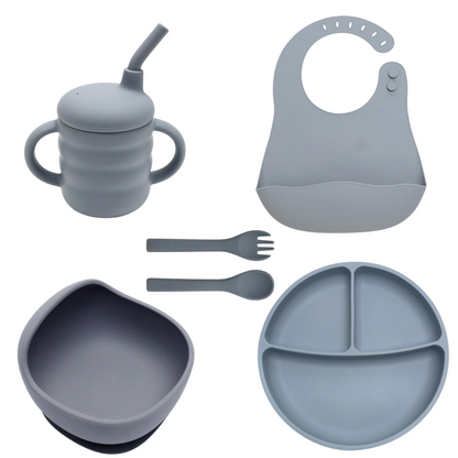 Kit Alimentación Silicona Azul Claro PERSONALIZADO