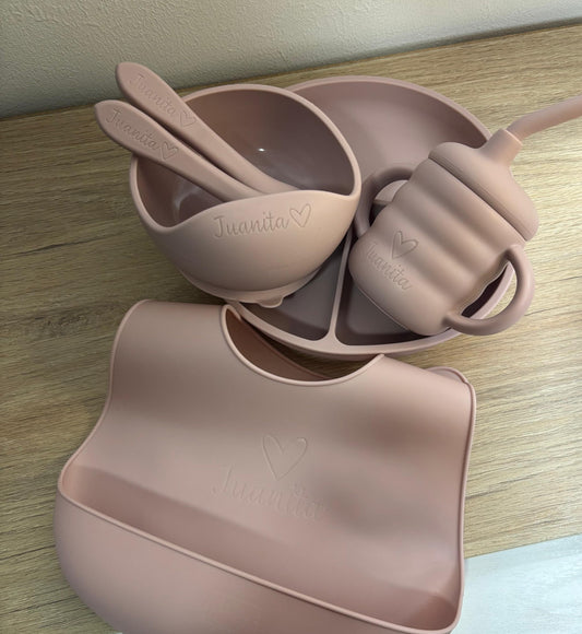 Kit Alimentación Silicona Rosa PERSONALIZADO